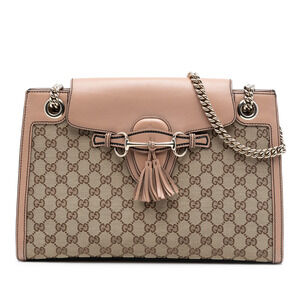 Pre-Loved Gucci Large GG Canvas Emily Shoulder Bag